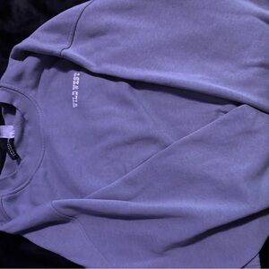 Horse cropped crewneck sweater
